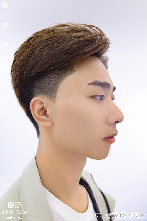 港风侧背头 静莎职业学校 美发培训学院作品