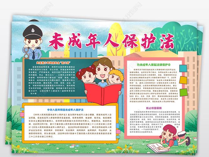 原创未成年人保护法小报宪法法律普法小报手抄报