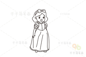 幼儿白雪公主简笔画